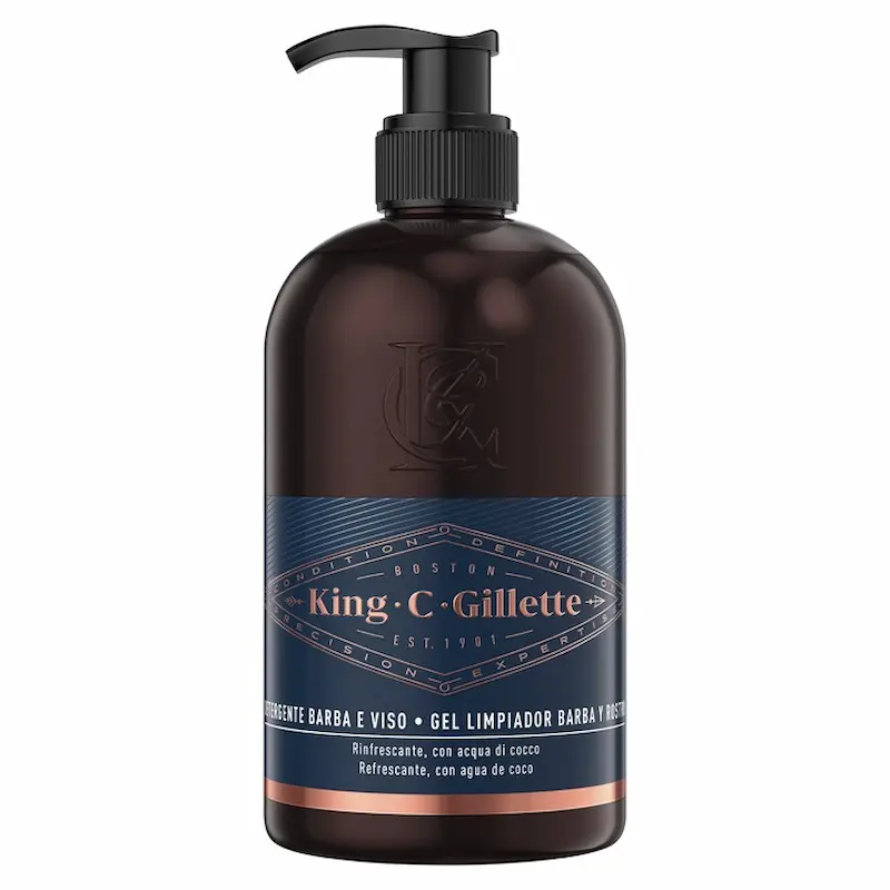 Gillette King C 3in1 Detergente Barba, Viso, Capelli 350ml